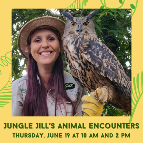 Jungle Jill with an owl
