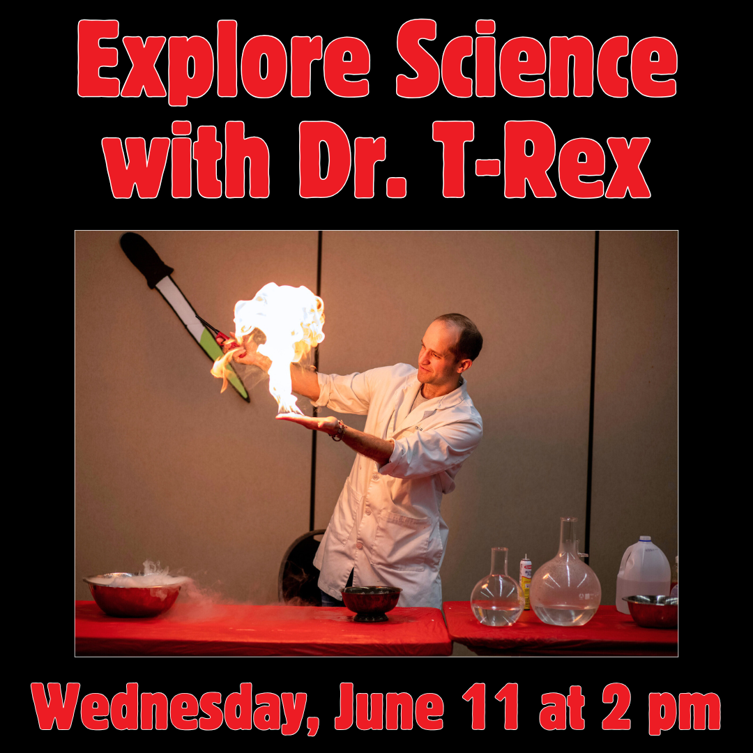 Dr. T-Rex experiment makes a flame