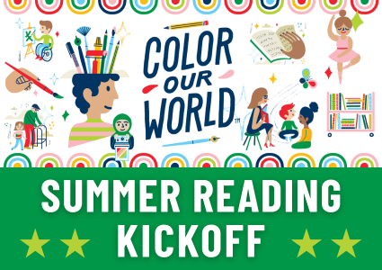 Summer Reading Kickoff with Color Your World banner